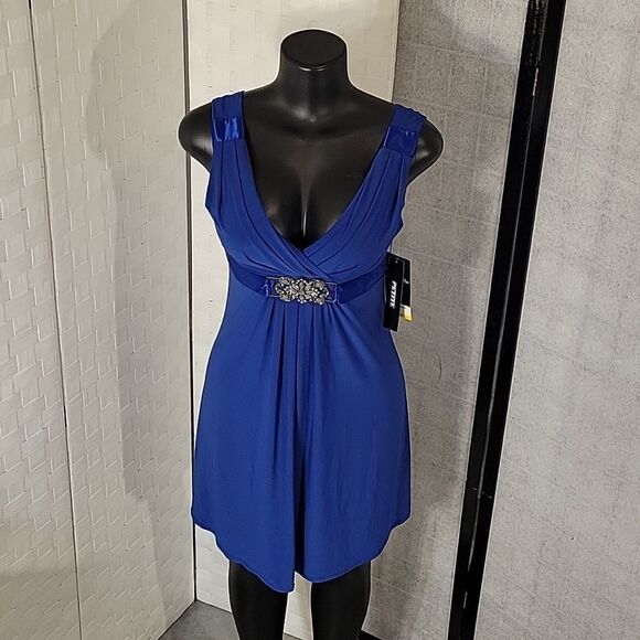 BRAND NEW SCARLETT NITE SLEEVELESS V-NECK TIE BACK WOMEN"S DRESS - Picture 10 of 14